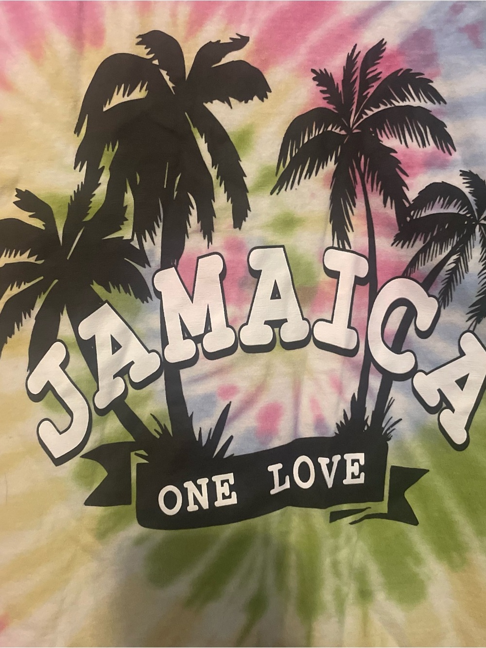 Tropix Tie-Dye 'Jamaica One Love' Palm Tree t-shirt women’s xl beach cruise - Picture 2 of 4